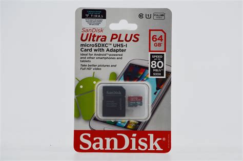 Sandisk Ultra Plus 64 Gb 80mbs Microsdxc Uhs I With Adapter