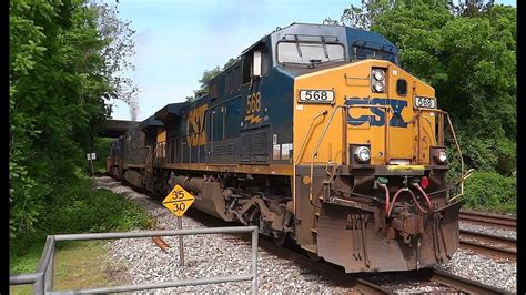 Csx Mixed Freight Train Pulling From St Denis Youtube