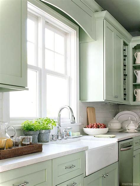 040 Cottage Kitchen Cabinets Ideas Farmhouse Style Green Kitchen