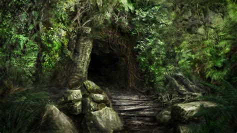 Fantasy Landscape Fantasy Forest Cave Drawings
