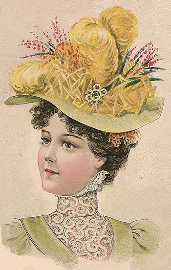 18th And 19th Century Hat Fashions For August 1898 Victorian Hats