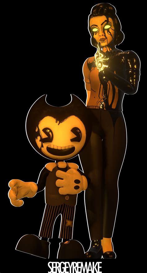 [batdr blender]bendy and audrey by sergeyremake on deviantart bendy and the ink machine ink