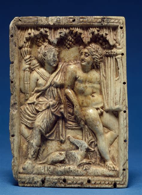 Artemis And Apollo Roman Plaque 4th Century Ivory And Bone 89x62 Cm