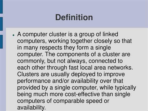 Ppt Cluster Computing Powerpoint Presentation Free Download Id397842