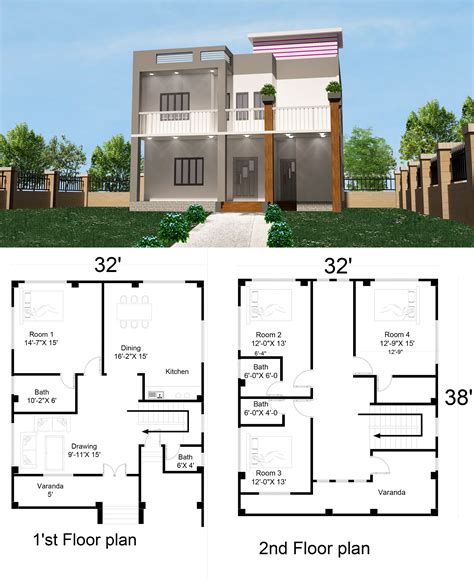 Minimalist Storey House Floor Plan House Simple Storey Two Story