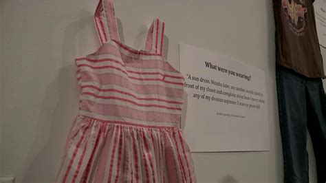 clothes accompanied by victims stories shine light on sexual assault at ku exhibit fox 4