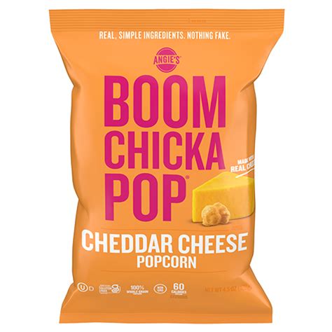 Cheddar Cheese Popped Popcorn Bags Angies Boomchickapop