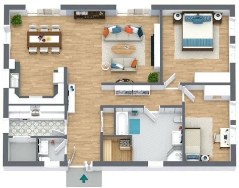 Floor Plan Furniture Layout Home Interior Design