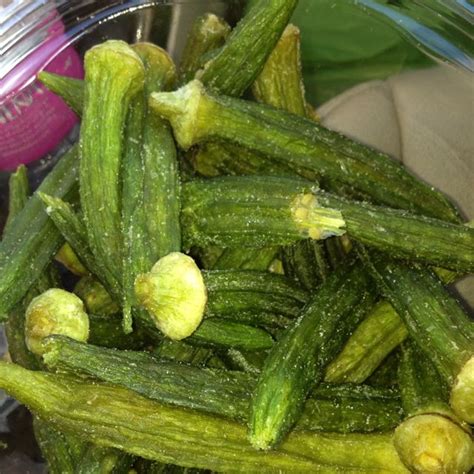 I love zucchini but don't like it boiled and white and mushy so instead of just throwing it all in a pot with water i instead fried the onions in olive oil set them aside heated more olive oil in a pot and i did not add water. Okra chips.. Not bad | Dehydrated okra, Okra chips ...