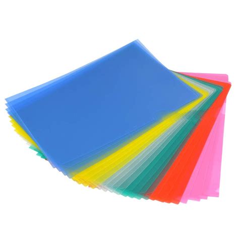 Buy Pokiene 24pcs A4 Sheet Plastic Folders File Protection Covers