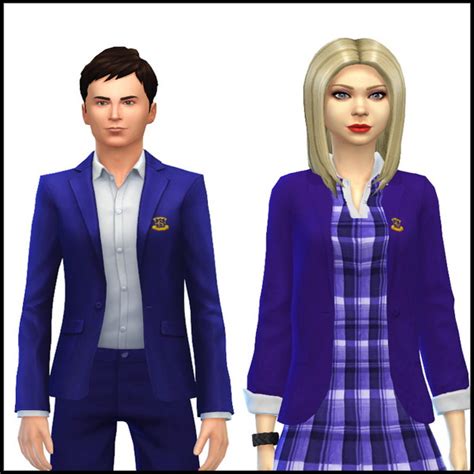 Simista Male And Female School Uniform Sims 4 Downloads