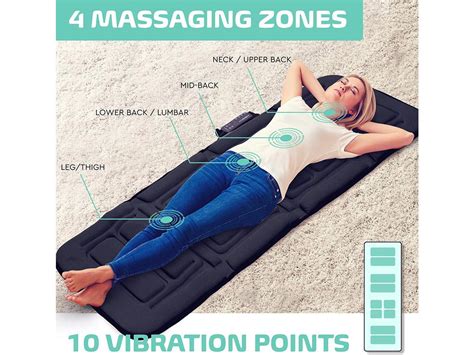 Belmint Vibrating Massage Mat For Full Body Vibrating Massager Pad With Warmth 10 Vibration