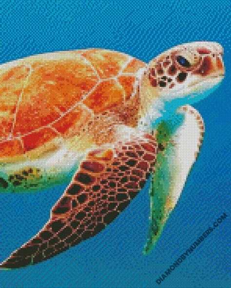 Brown Sea Turtle Animals 5d Diamond Painting Diamondbynumbers