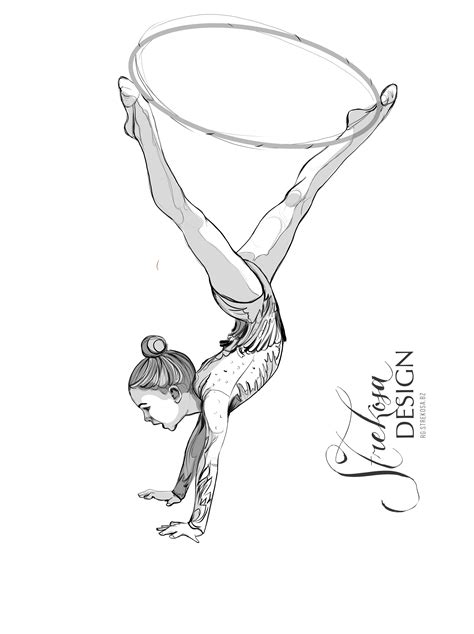 Strekosa Design Rhythmic Gymnastics Art Sport Illustration By
