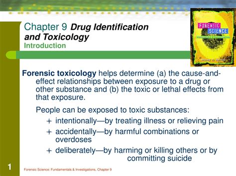 Ppt Chapter 9 Drug Identification And Toxicology Introduction