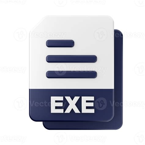 3d File Exe Icon Illustration 22597194 Png
