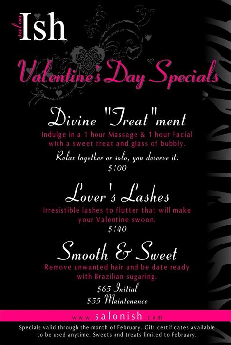 Valentines Special At Salon Ish In Puyallup Wa Spa Specials Valentine Spa