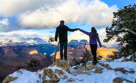 Grand Canyon Winter Girl Free Image Download