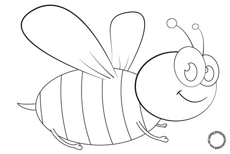 Gambar Mewarnai Kartun Lebah Untuk Anak Lebah Warna Kartun