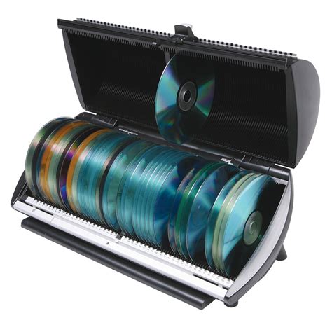 Discgear Cd Dvd Storage Organizer Box With Indexed Selector Holds Cds Dvds Or Blu Ray