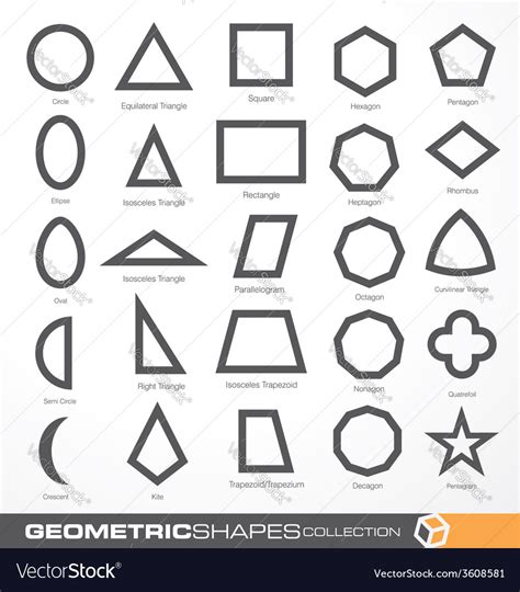 Set Of Geometric Shapes Royalty Free Vector Image