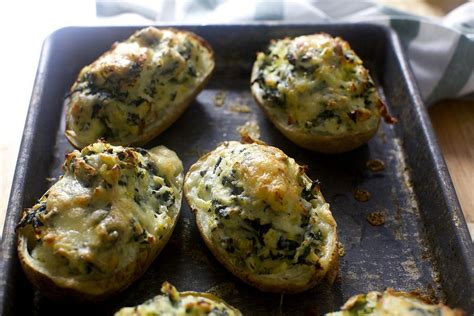 Super easy to make and a nice alternative to overly sweet, sweet potatoes. twice-baked potatoes with kale and leeks | Whole food recipes, Potatoes, Baked potato