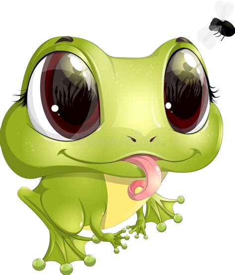 Beautiful Frog With Big Eyes Stock Vector Illustration