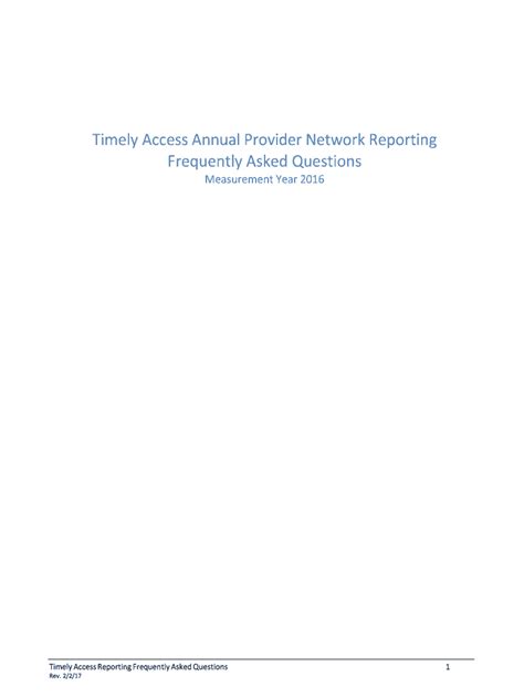 Fillable Online Timely Access Annual Provider Network Reporting Fax