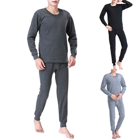 Mens Winter Thermal Underwear Mens Thermal Pajamas Pajama Clothes