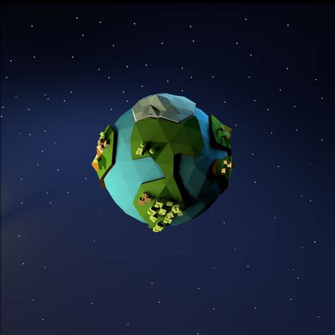 Low Poly World 3d Model In Planets 3dexport In 2020 Low Poly Low