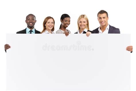 Business Team Holding White Board Stock Photo Image Of Manager