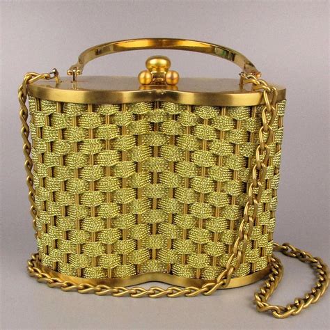 Unique Vintage Designer Handbag Gold Mesh Weave From Greatvintagestuff