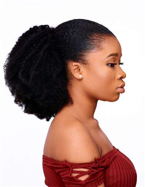 4b 4c Afro Kinky Ponytail Natural Girl Wigs