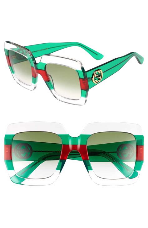 Gucci 54mm Square Sunglasses Sunglasses Gucci Italian Sunglasses