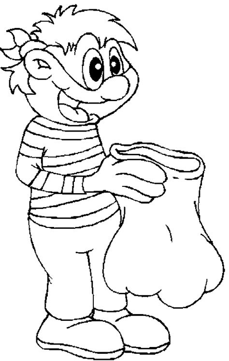 Robber Coloring Page