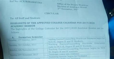 adeyemi college of education academic calendar