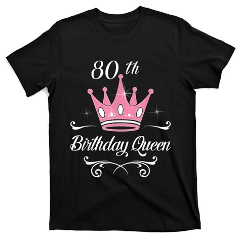 80th Birthday Queen Ladies 80 Years Old Lady Funny Grandma T Shirt Teeshirtpalace