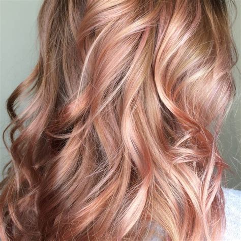 Balayage Hair Rose Hair Color Rose Gold Blonde Hair Color