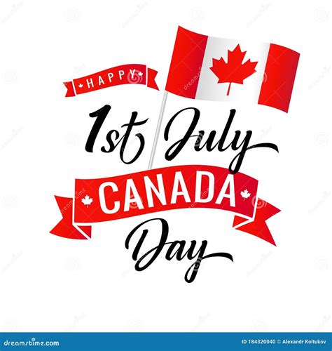 Happy Canada Day 1st July Illustration Stock Vector Illustration Of