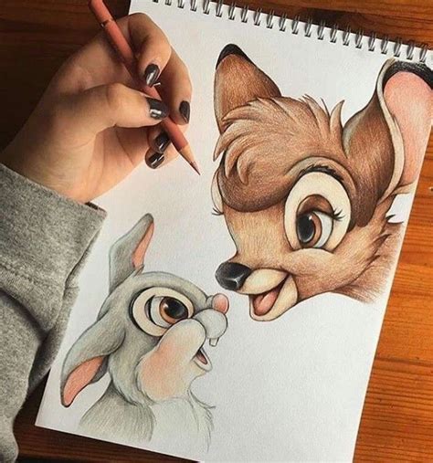 Bambi Inspired Drawing Colored Pencils Simple Things To Draw For