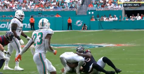 Nfl On Cbs 🏈 On Twitter Tua Takes A Wicked Hit But Appears To Be Ok