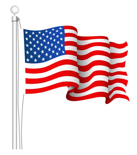American Flag Waving Cartoon Clip Art Library