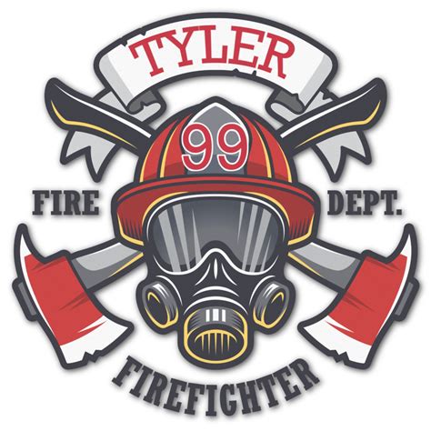Custom Firefighter Graphic Decal Large Personalized Youcustomizeit