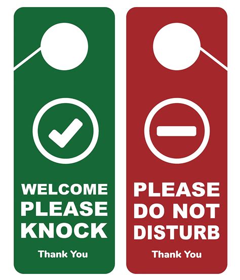 Buy Do Not Disturb Door Hanger Sign 2 Pack Double Sided Ideal For