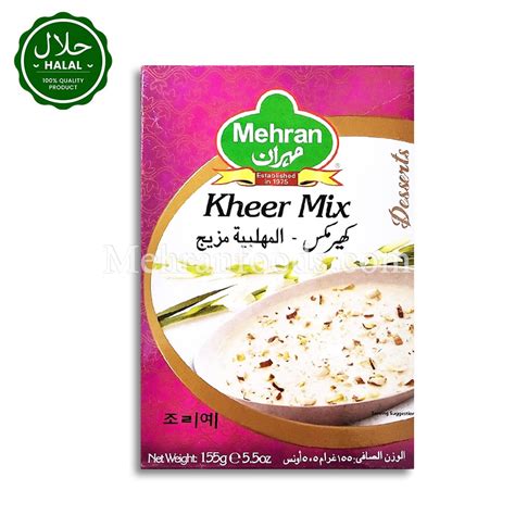 Mehran Kheer Mix Dessert 155g 키히르 믹스 Mehran Foods Halal Foods In Korea Halal Food Near Me