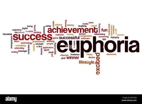 Euphoria Word Cloud Concept Stock Photo Alamy