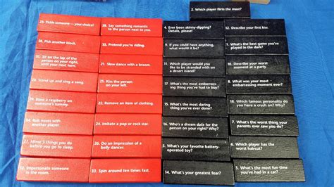 Jenga Truth Or Dare Adult Party Game Precision Wood Crafted Hasbro