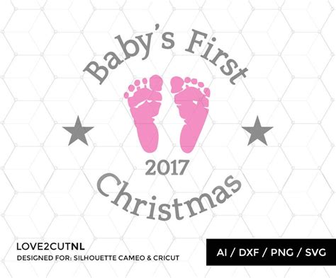 Baby's First Christmas Svg 2017 Cutting File Svg Cut | Etsy