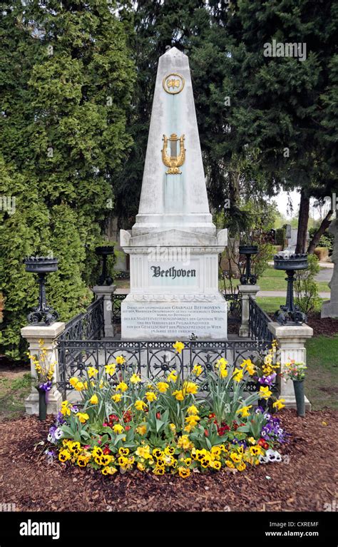 The Grave Of The Austrian Composer Ludwig Van Beethoven In The