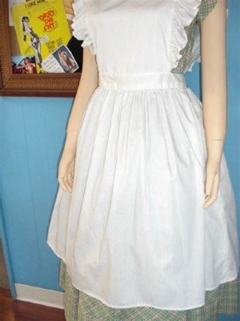 Vintage White Frilly Full Apron By Forthebettys On Etsy